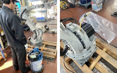 ロボットを注入時の推奨姿勢にする。